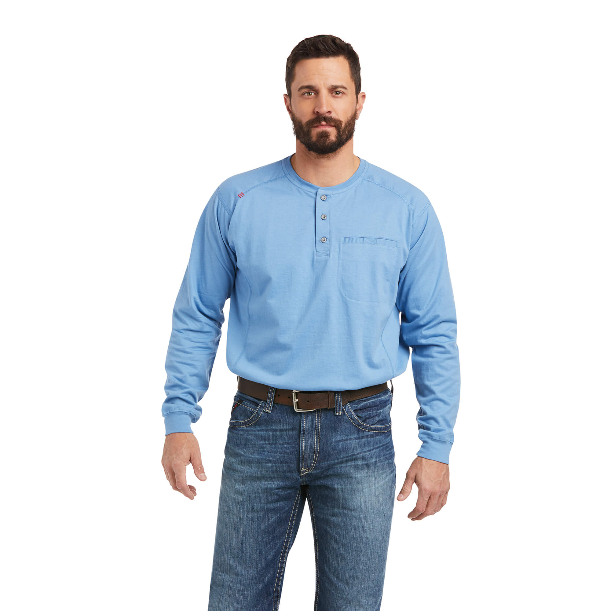 Ariat Mens FR Air Brand Flag Graphic Long Sleeve Shirt