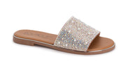 Corkys Womens Pizzazz Sparkle Top Slip On Sandals