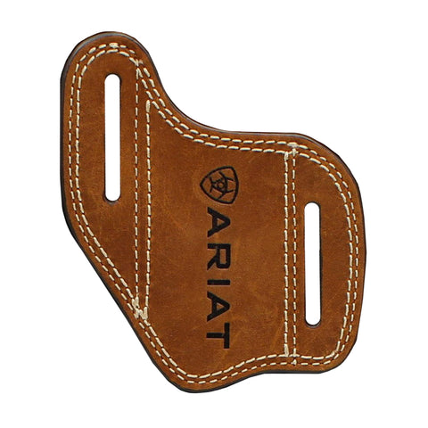 Ariat Embossed Logo Leather Cell Phone Holster (Medium Brown)