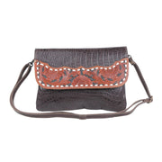 Myra Bag Womens Chocosplash Hand-Tooled Shoulder Bag
