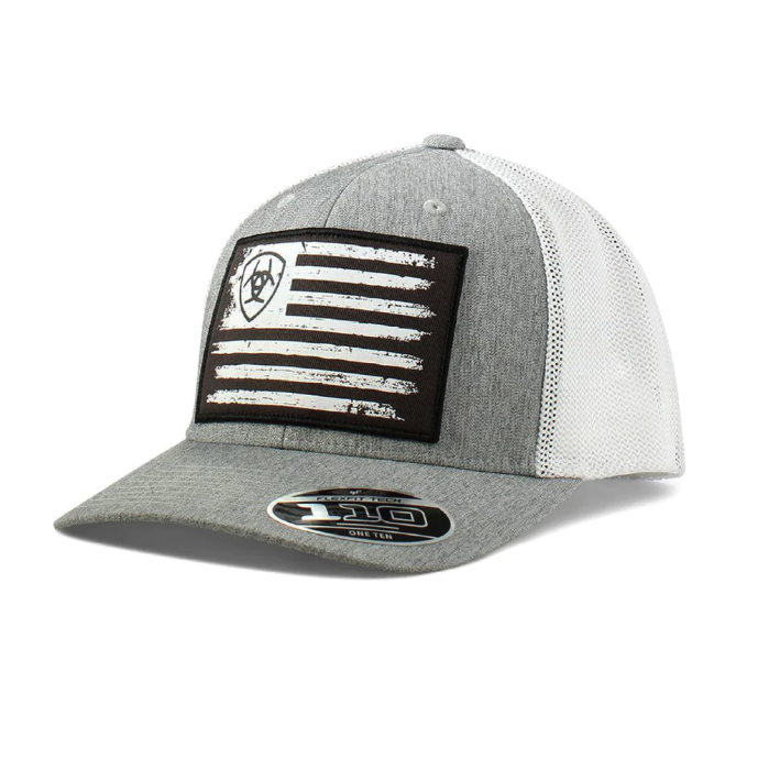 Ariat Mens Flexfit American Flag Patch Snapback Hat