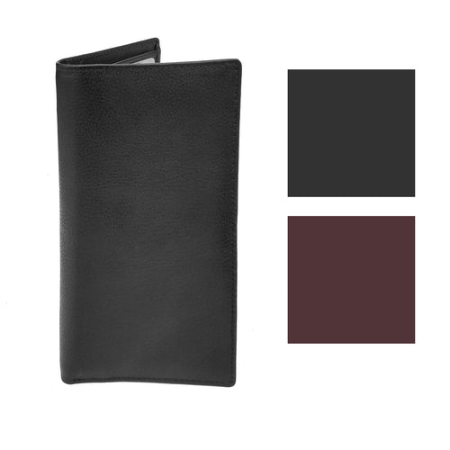 Roma Leathers Genuine Leather RFID Safe Checkbook Style Wallet
