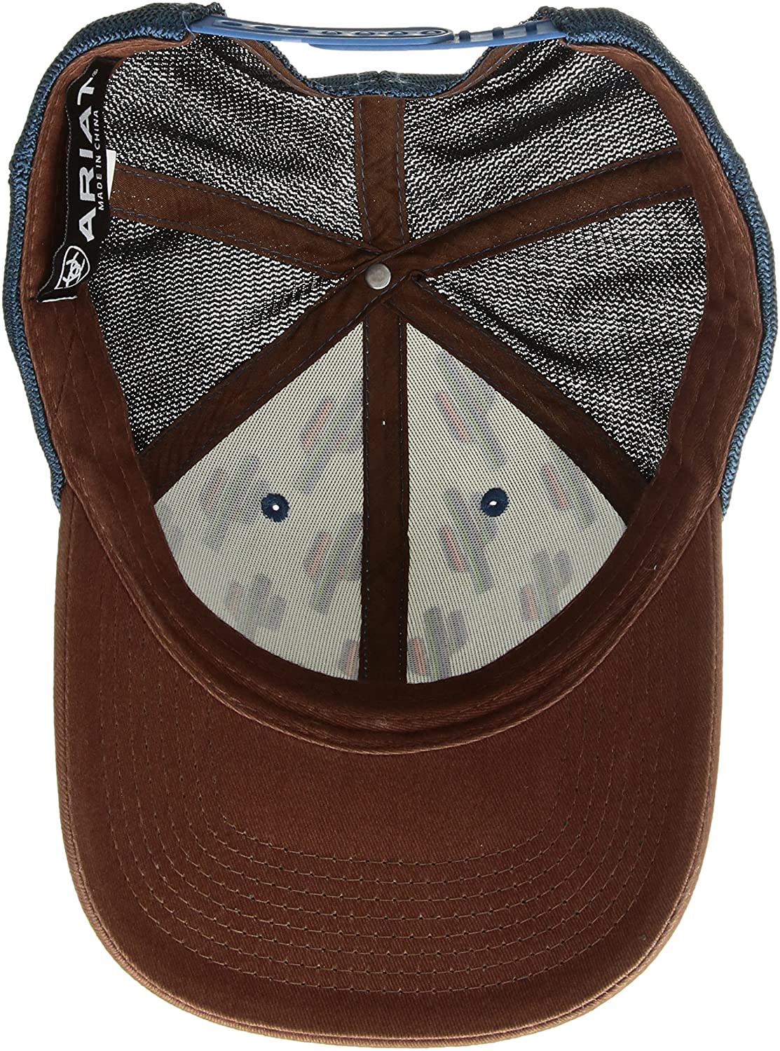 Ariat Womens Cactus Print Adjustable Snapback Hat (White/Blue, One Size)