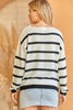 Andree by Unit Womens Off Shoulder Lightweight Striped Sweater