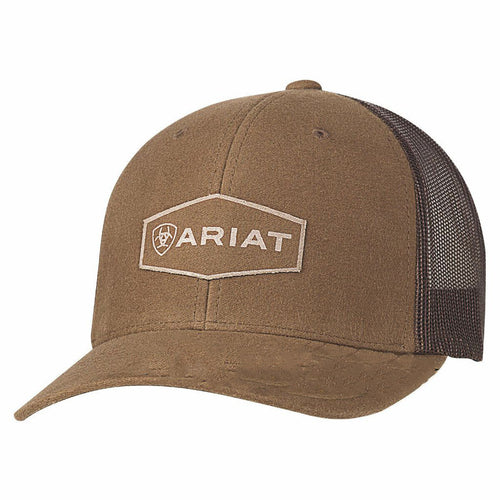 Ariat Mens Logo Adjustable Snapback Baseball Cap Mesh Back Hat (Brown, One Size)