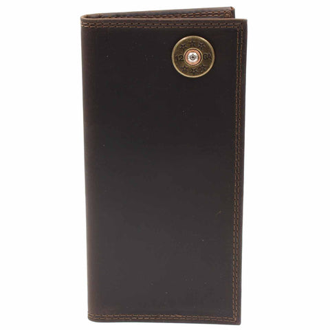 ZEP-PRO Mens Crazy Horse Leather Concho Secretary Wallets