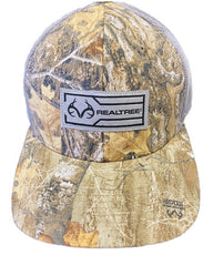 Outdoor Cap Realtree Logo Patch Mesh Distressed Adjustable Snap-back Ball Cap