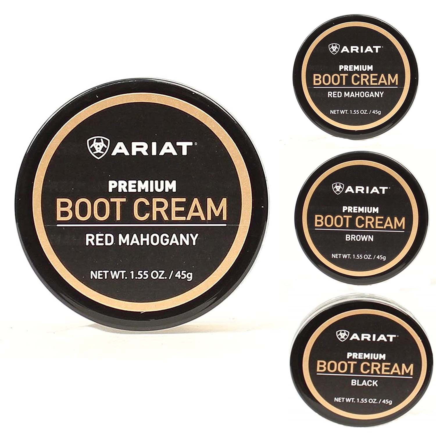 Ariat Unisex Premium Boot Cream Glass Jar,1.55oz