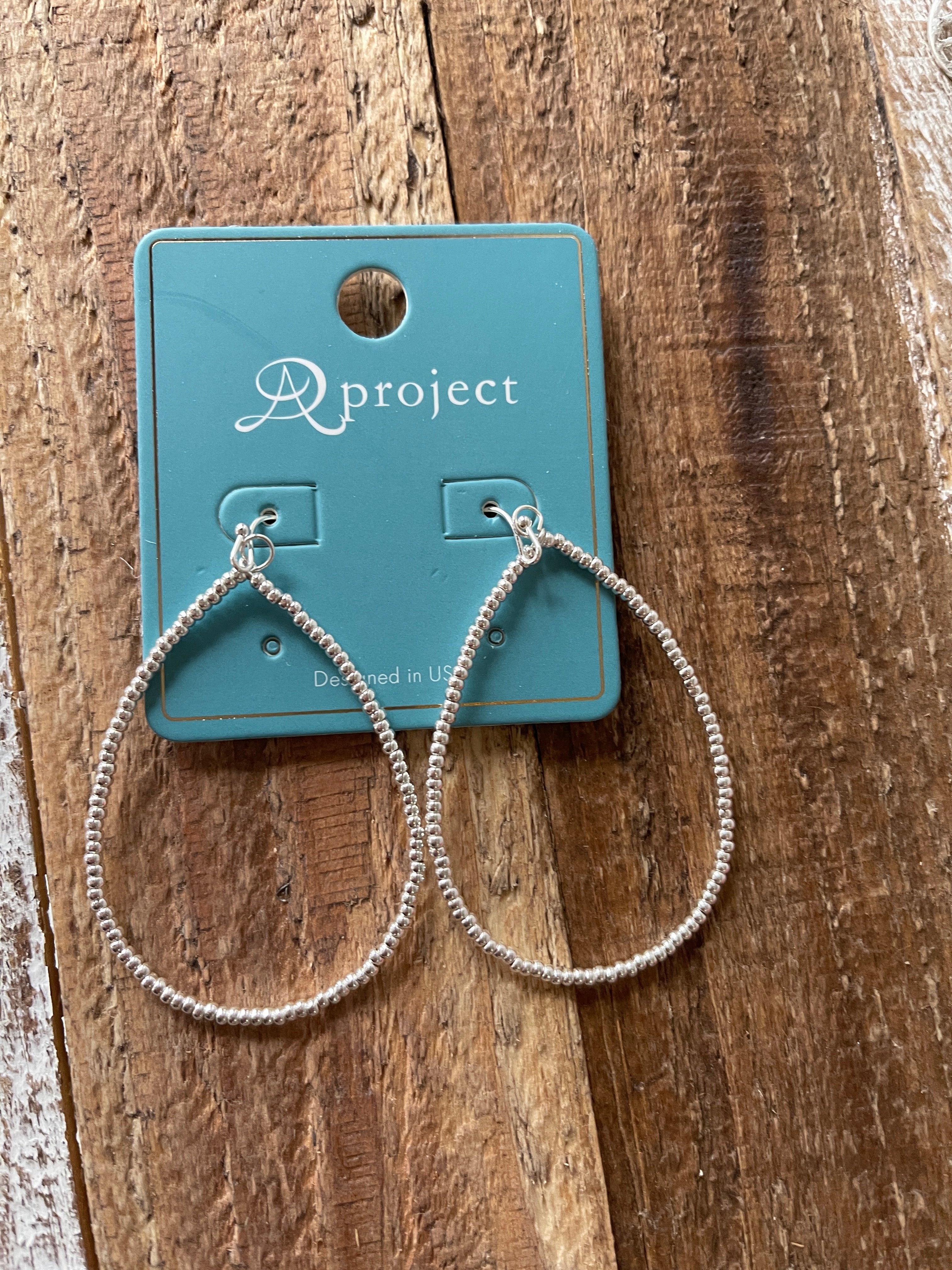 Beaded 2" Teardrop Earring