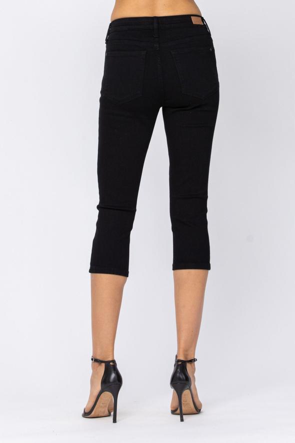 Judy Blue Womens Mid Rise Skinny Capris