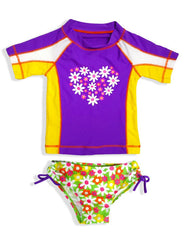 Jump N' Splash Big Girls 2-Piece Rashguard Swim Set