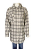 YMI Jeans Womens Button Down Long Sleeve Plaid Shacket