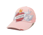 Blazin Roxx Womens Heart Tattoo Baseball Cap Hat (Pink, One Size)