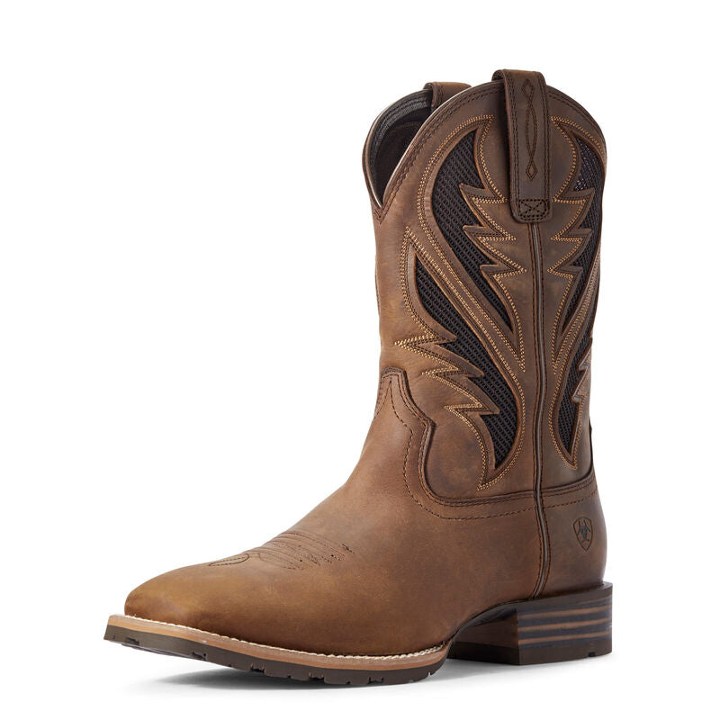 Ariat Mens Hybrid VentTEK Western Wide Square Toe Leather Boot