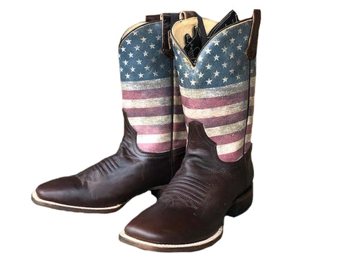 Roper Mens American Patriot Sidewinder Concealed Carry Leather Boots