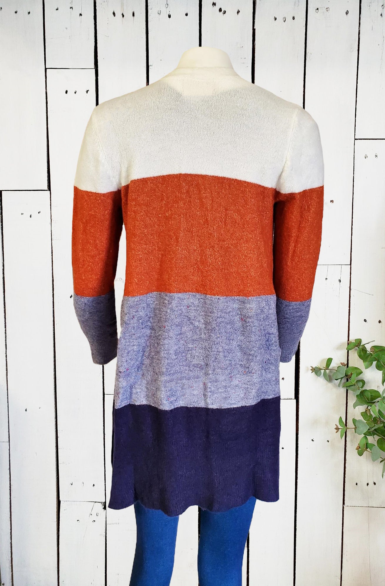 Loved + Adored Womens Colorblock Cardigan Sweater