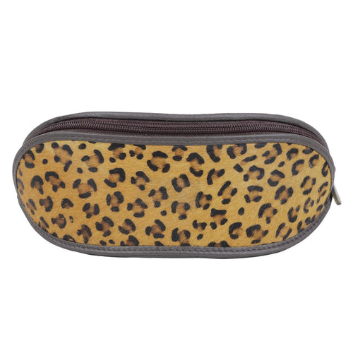 Myra Bag Hair On Leather Zippered Sunglasses Case