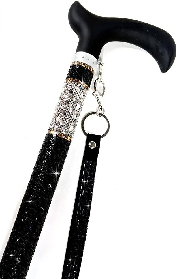 Jacqueline Kent Sugar Cane Adjustable Aluminum Crystal Cane