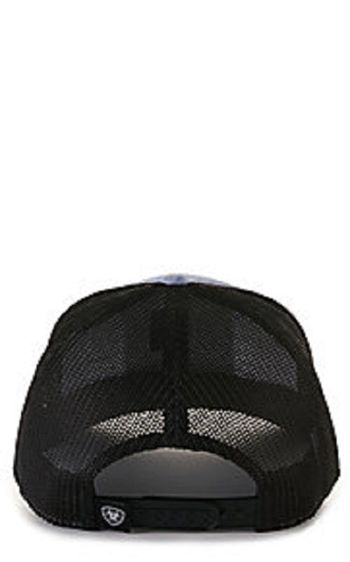 Ariat Mens Square Logo Patch Adjustable Baseball Cap (Blue /Black, One Size)