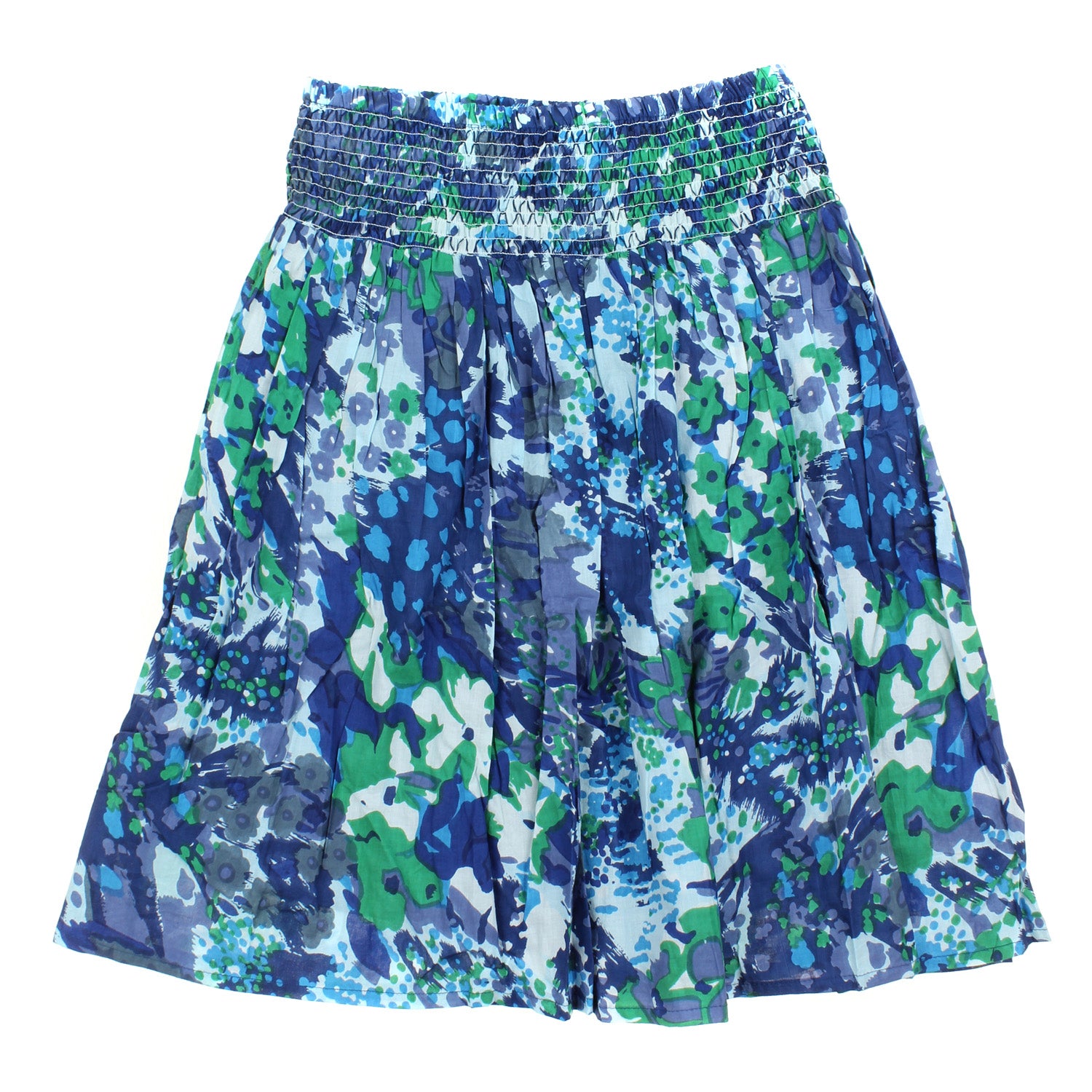 Dimri Womens Elastic Waistband Below Knee Length Skirt