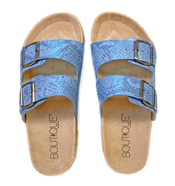 Corkys Womens Beach Babe Slip-on Adjustable Slide Sandal