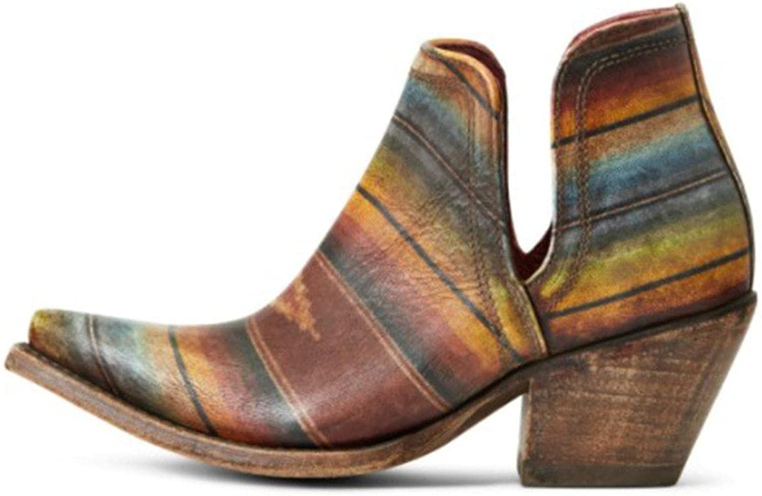 ARIAT Women's Dixon Saddle Snip Toe Fashion Booties