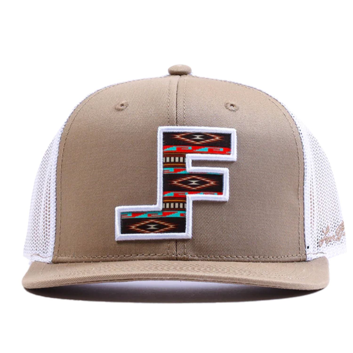 Lane Frost Rambler 3D Logo Adjustable Snapback Cap Hat, Beige/White