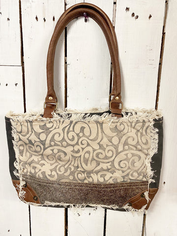 Myra Bags Womens Vintage Look By-Cycle Upcycled Materials Tote Bag