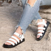 Corkys Boutique Womens Savage Slip On Adjustable Ankle Strap Sandal