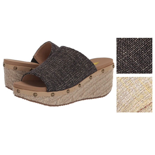 Volatile Womens Ravine Wedge Espadrille Sandal Slides