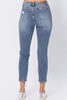 Judy Blue Womens High Waist Slim Fit Destroyed Denim Jeans