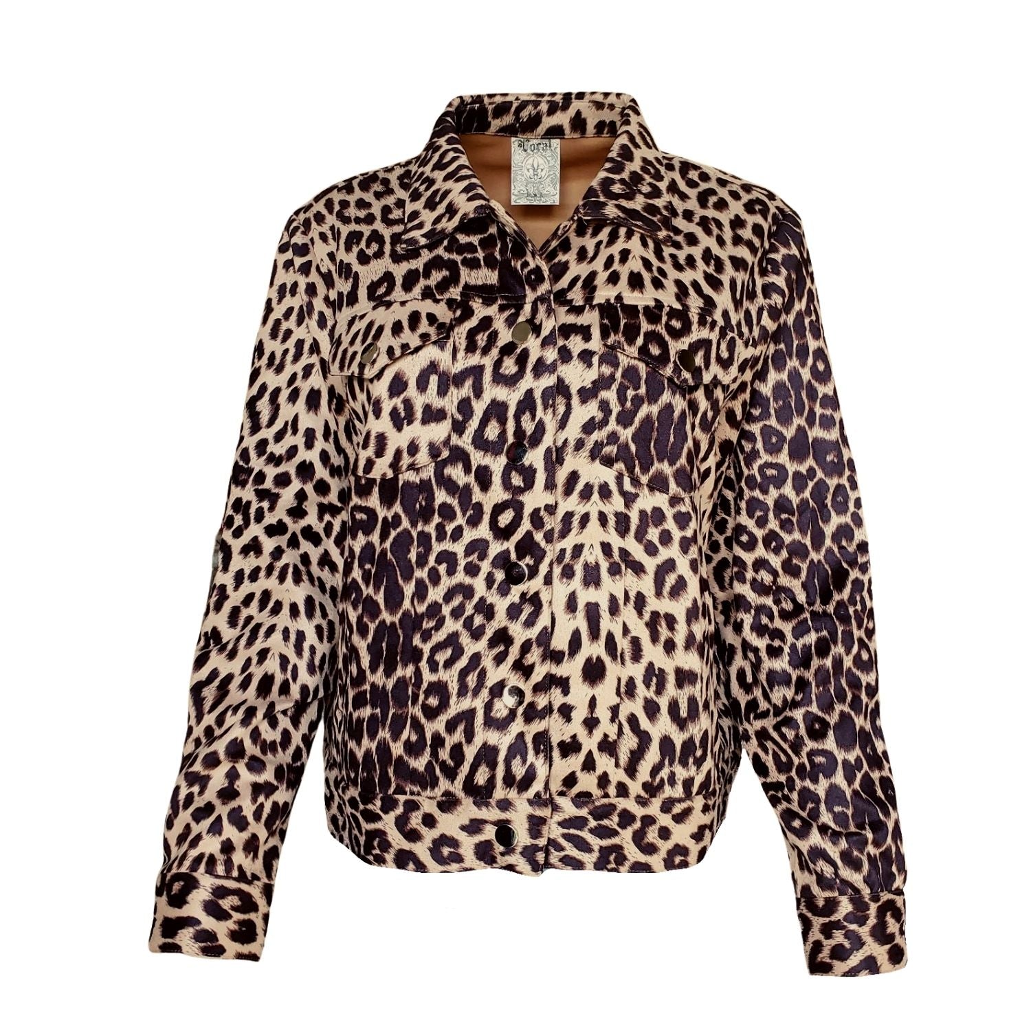 Vocal Womens Long Sleeve Animal Print Jacket
