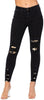 Judy Blue Womens Mid Rise Destroyed Leopard Print Patch Skinny Fit Jeans