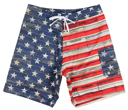 Calhoun Mens USA American Flag Boardshorts