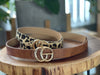 Womens One Size Belt, Gold Toned Buckle; Brown, Leopard, Black OR Ivory