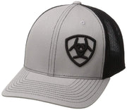 Ariat Mens Adjustable Mesh Corner Logo Cap Hat (Grey/Black, One Size)