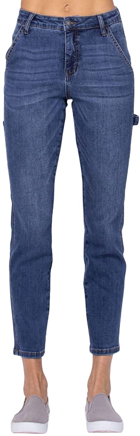 Judy Blue Womens Sherry Carpenter Slim Fit Denim Jeans