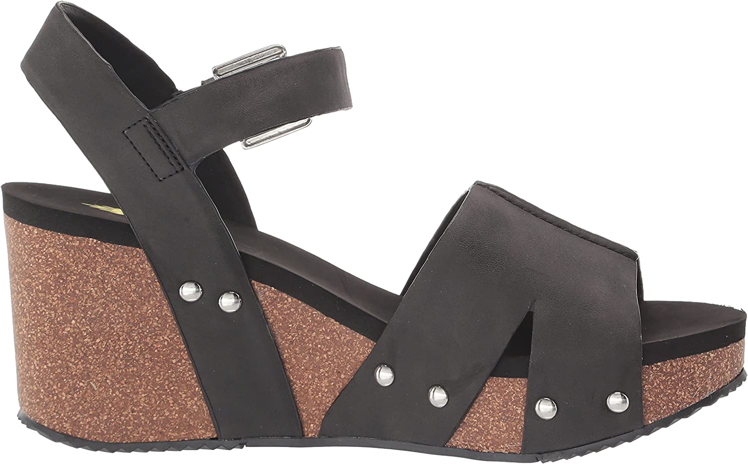 Volatile Womens Nekoma Ankle Strap Wedge Sandals