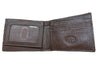 3D Belt Co. Mens Leather Basket-weave Calf Hair Bifold Flip Wallet, Tan