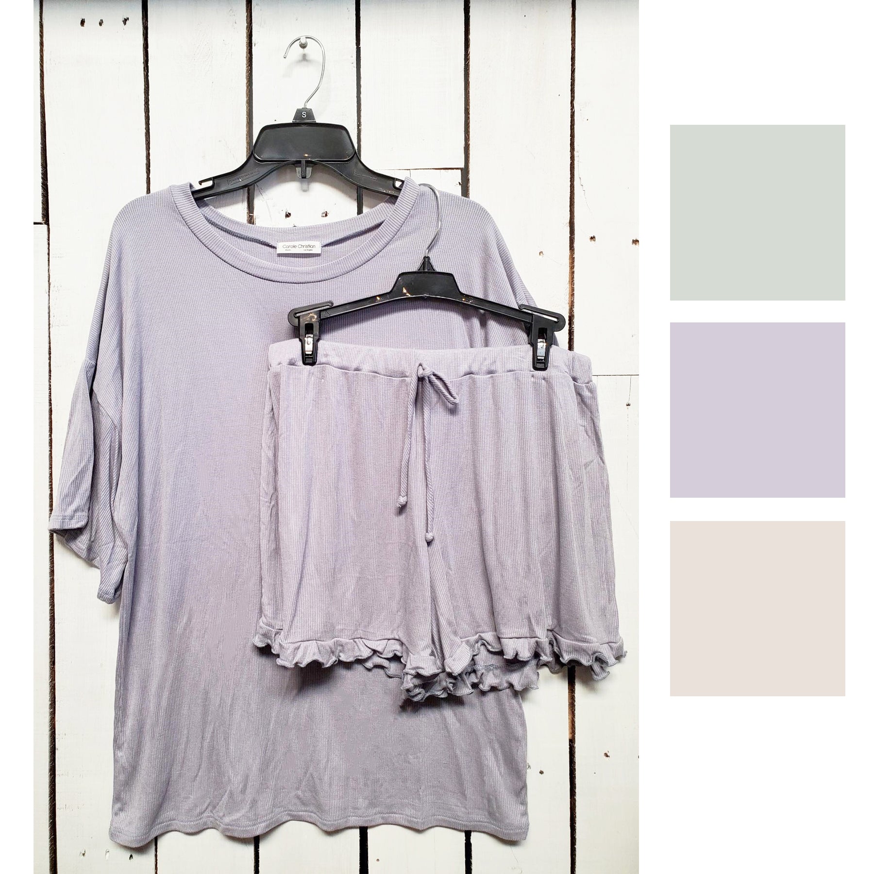 Pajama Top and Short Set, 2 Piece, Carole Christian