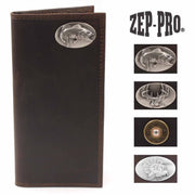 ZEP-PRO Mens Crazy Horse Leather Concho Secretary Wallets