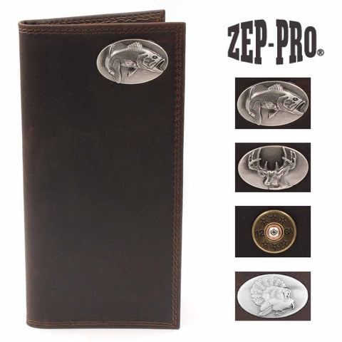 ZEP-PRO Mens Collegiate Crazy Horse Leather Wallets