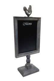 Table Decor Rustic Wooden Rooster Blackboard
