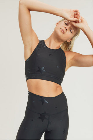Rae Mode Womens Camo Foil Print Crossback Padded Yoga Tank Top