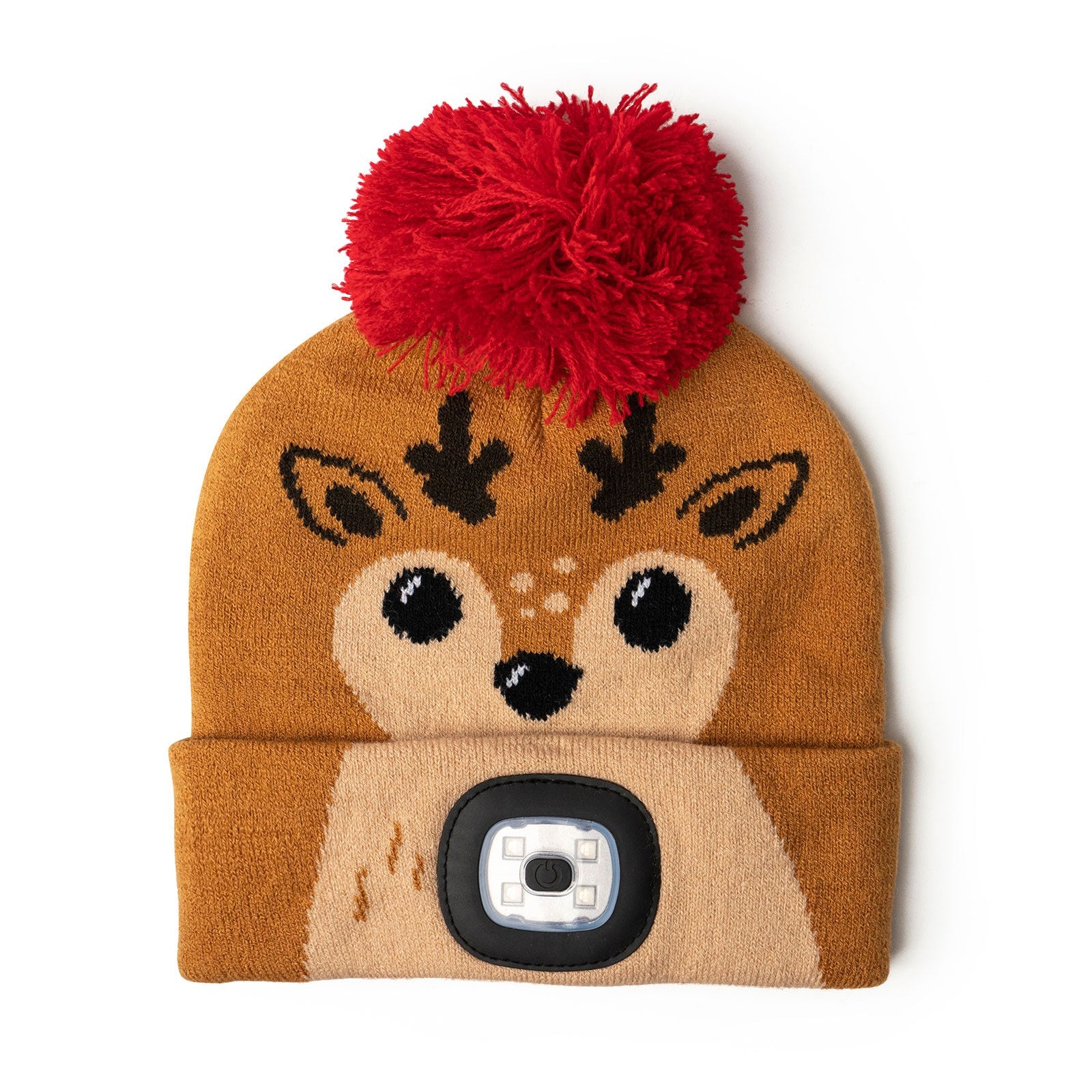 Night Scope Holiday Night Owl Kids Rechargeable LED Pom Hat