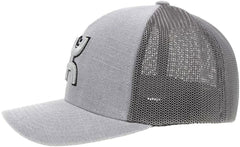 Hooey Mens Coach Flex Fit Mesh Back Baseball Cap Hat, Grey