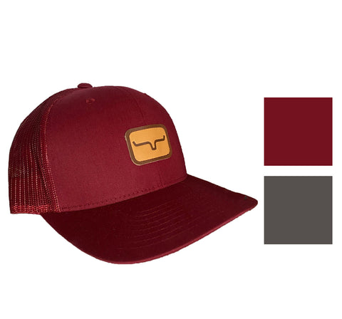 Ariat Mens Richardson 112 USA Flag Leather Patch Snapback Cap Hat (Brown/Tan)