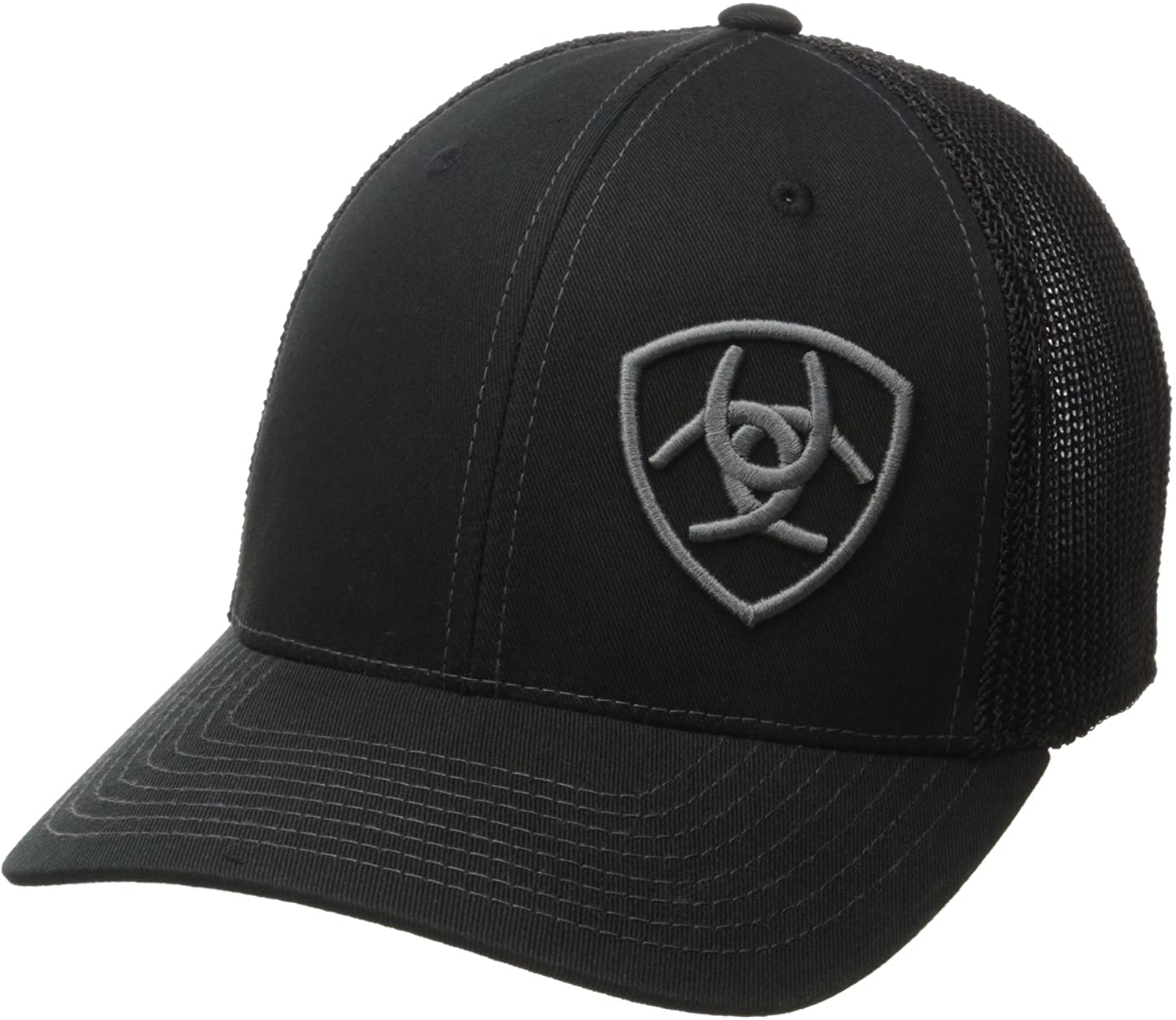 Ariat Youth Corner Shield Logo Loyal Adjustable Snapback Cap Hat (Black)