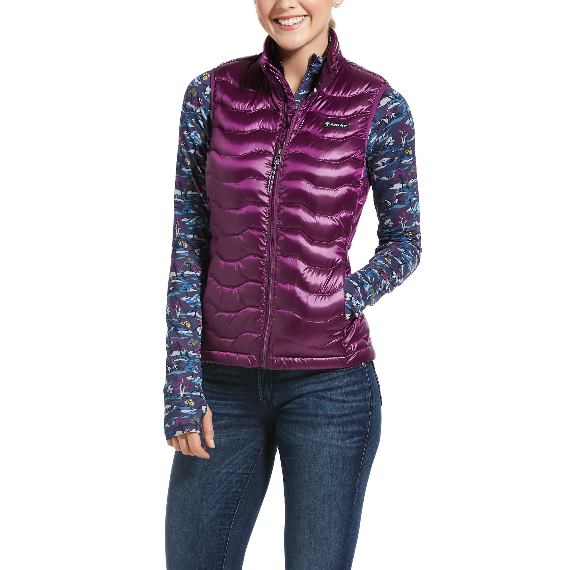 Ariat Womens Ideal 3.0 Down Vest, Imperial Violet