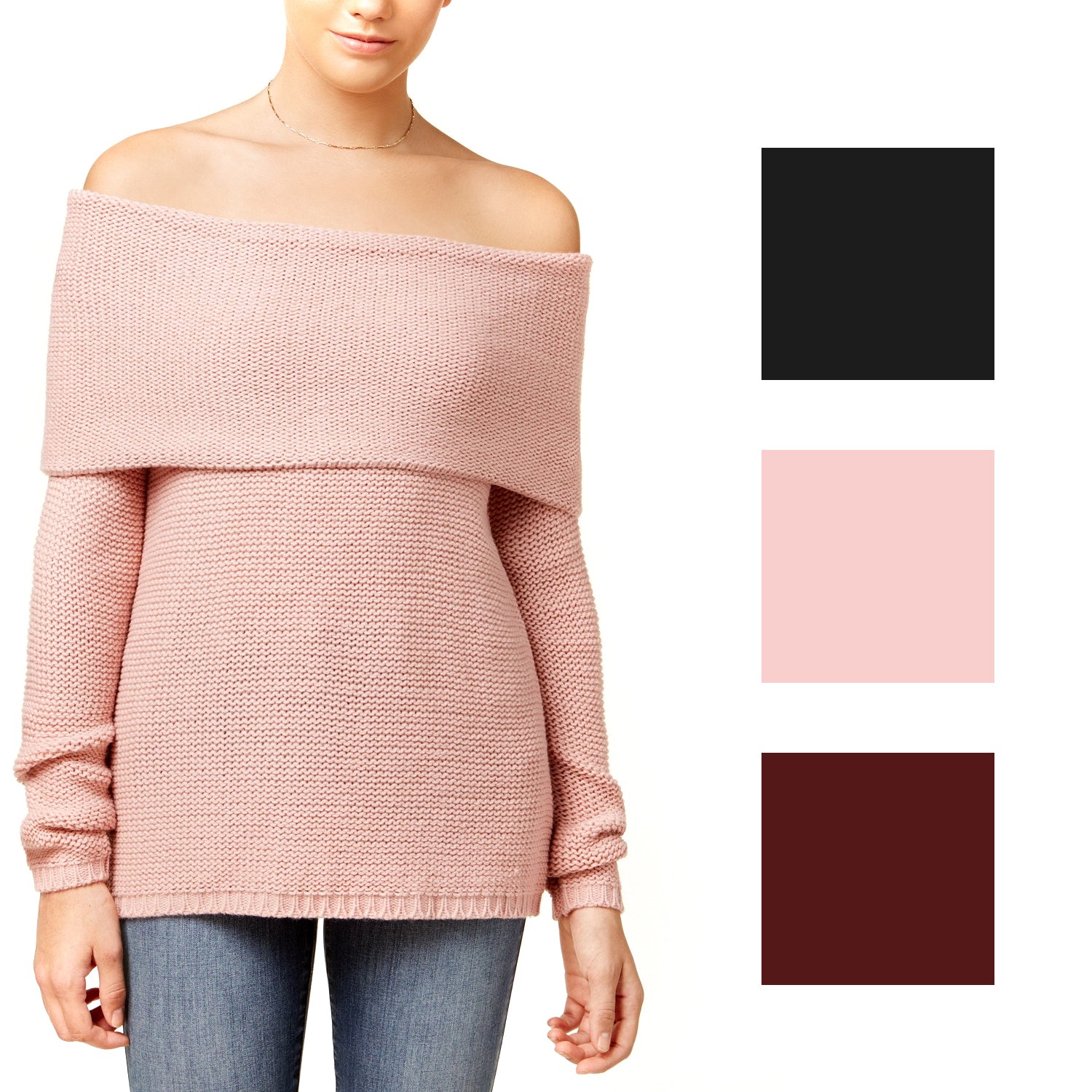 Freshman Juniors' Off-The-Shoulder Sweater